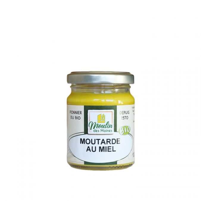 Moutarde au miel, graines françaises bio - 125g