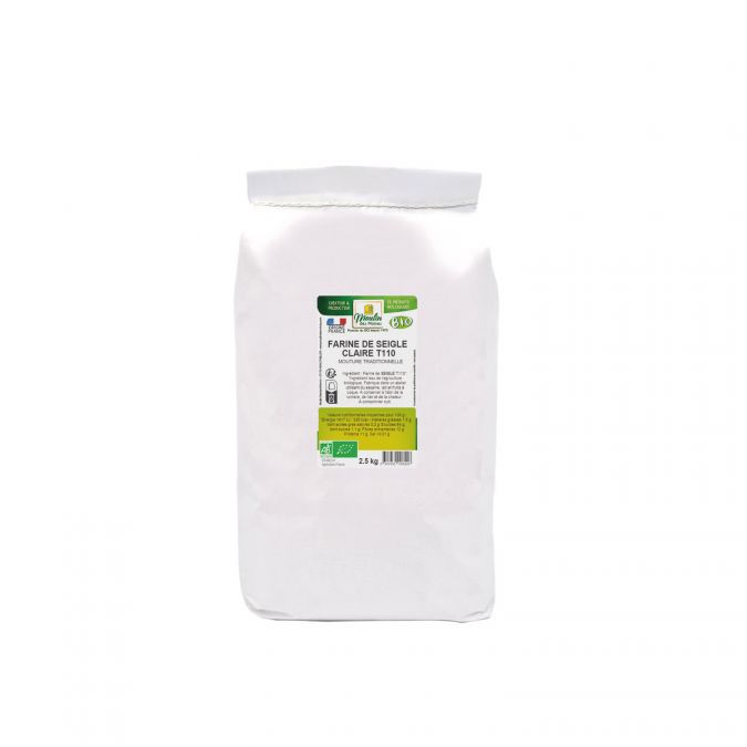 Farine de seigle, claire bio - 2.5kg