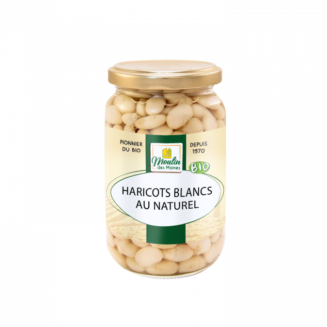 Haricots blancs au naturel bio - 375g