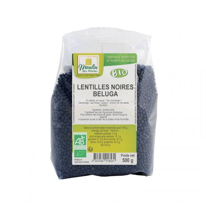 Lentilles noires 500g bio