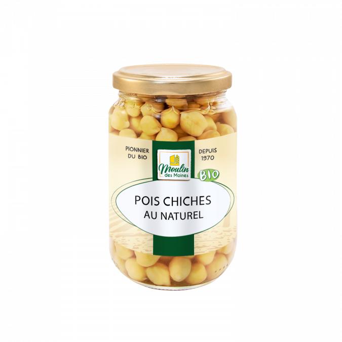 Pois chiches au naturel bio - 375g