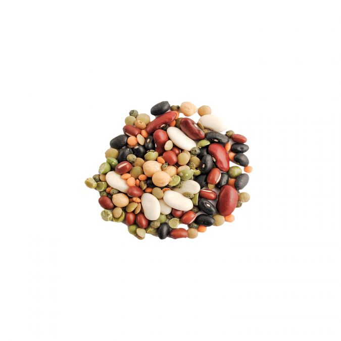 Mélange de légumineuses  bio (Haricots blancs, haricots noirs, haricots rouges Kidney, azuki, lentilles vertes, lentilles rouges, lentilles blondes, pois verts et pois chiches) - 5kg
