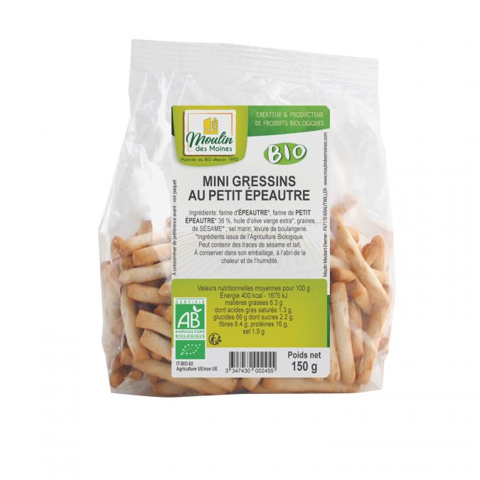 Mini gressins de petit épeautre 150g bio