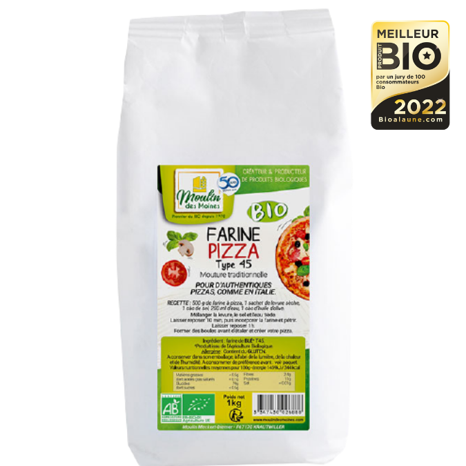 Farine de blé pour pizza blanche T45 1kg bio - Boutique - Naturline