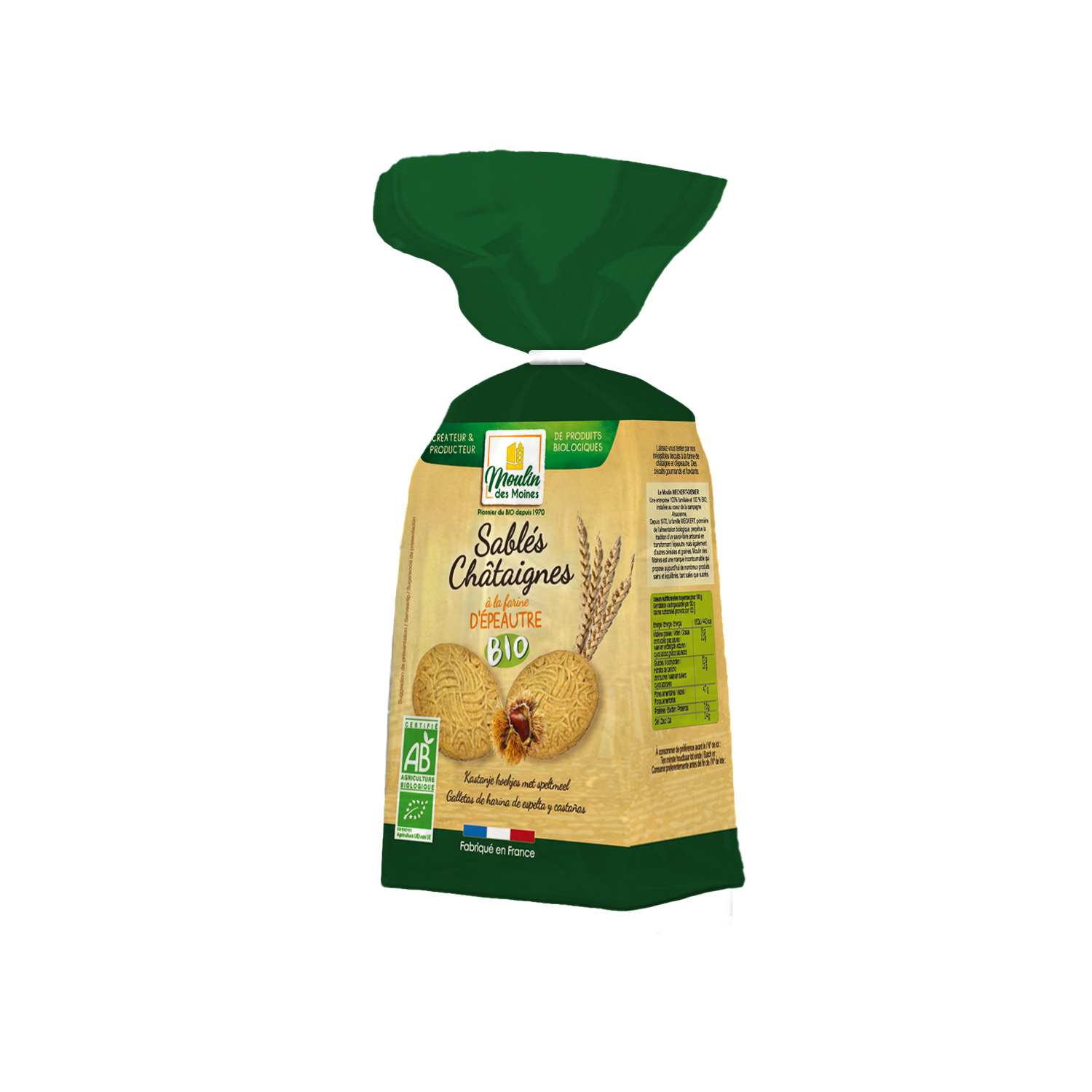 Sablés à la châtaigne 200g bio