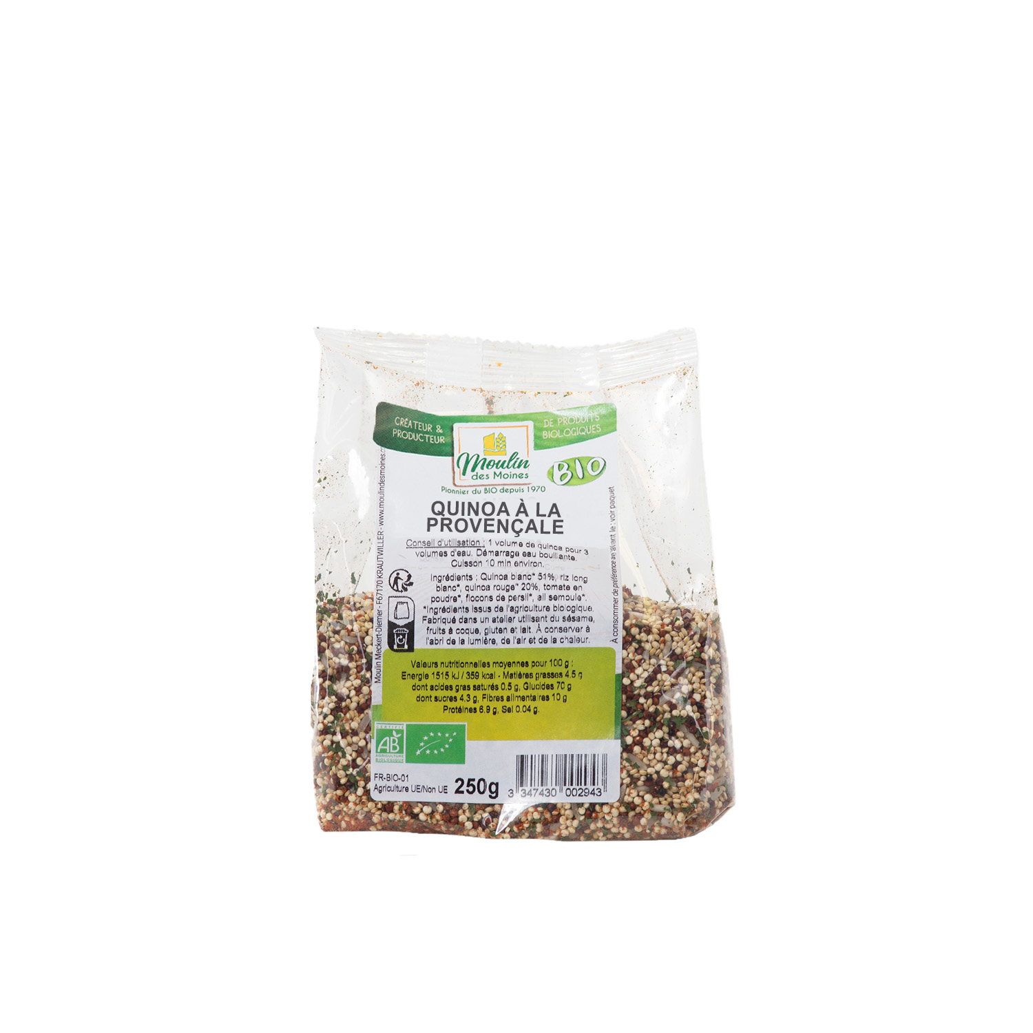 Quinoa à la provençale bio - 250g
