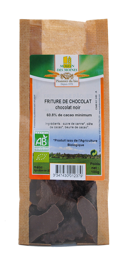 Friture chocolat noir 100g bio