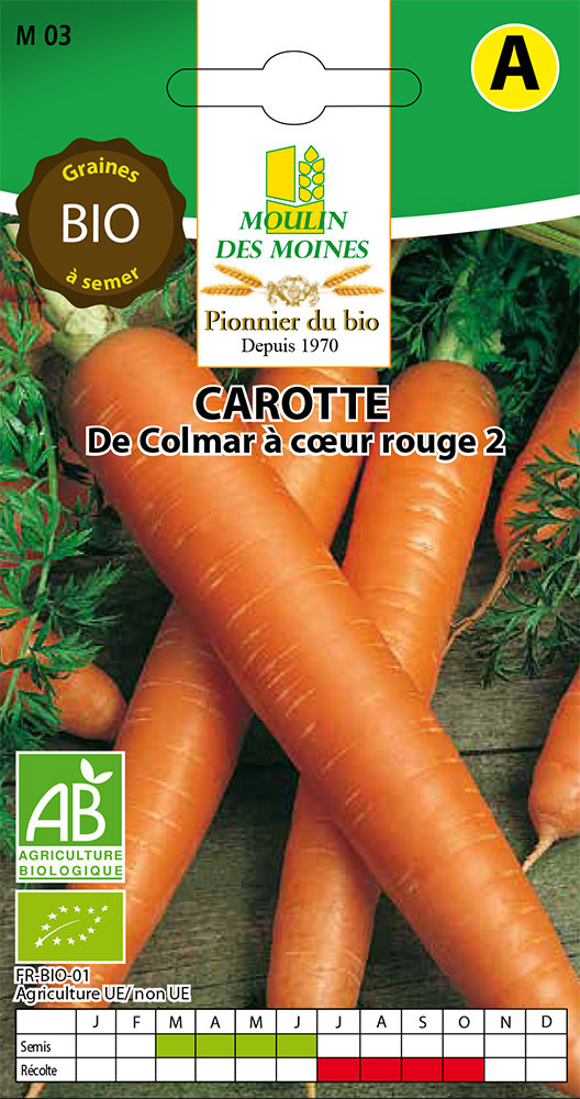 Semence carotte de Colmar 4g bio