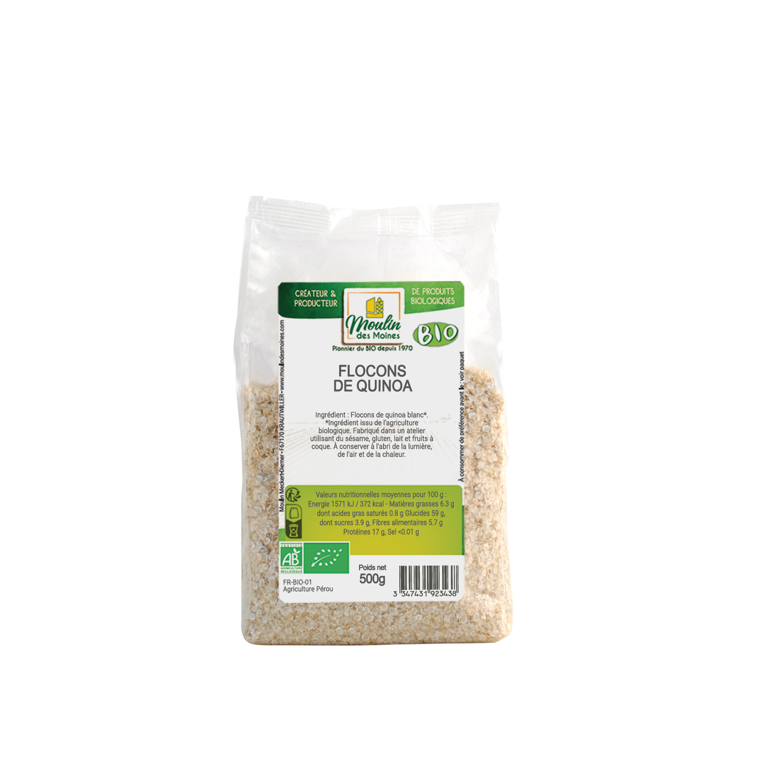 Flocons de quinoa 500g bio