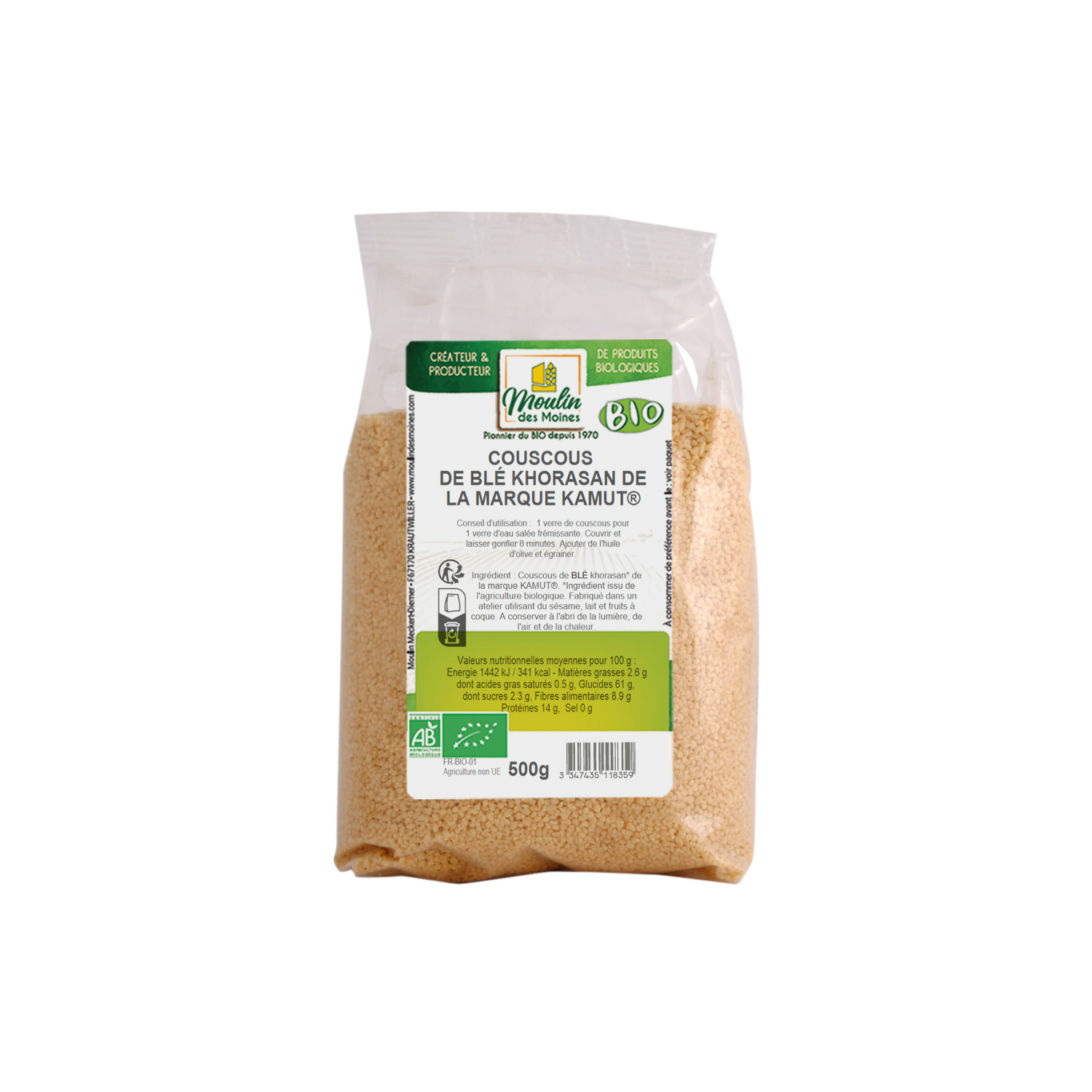 Couscous de kamut 500g bio