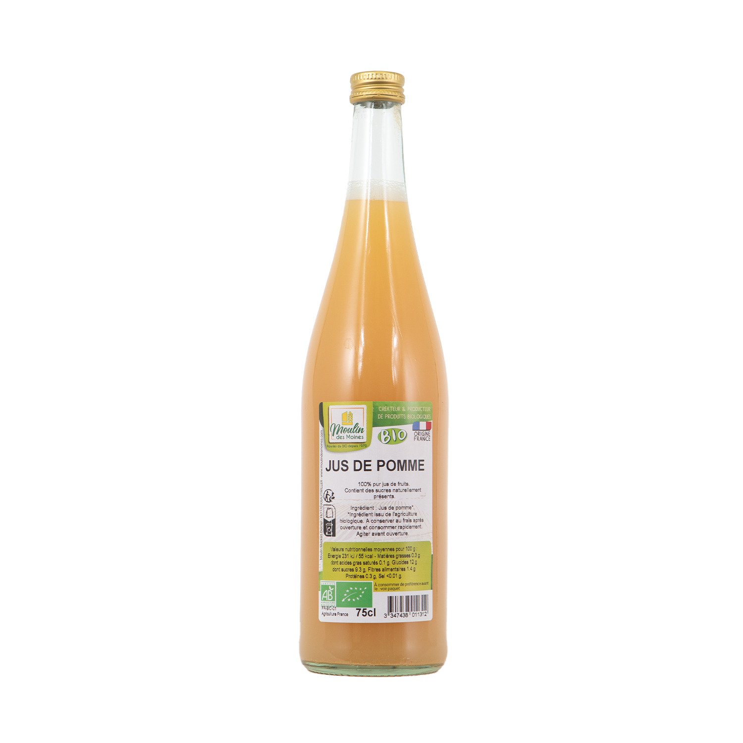 Jus de pomme 75cl bio