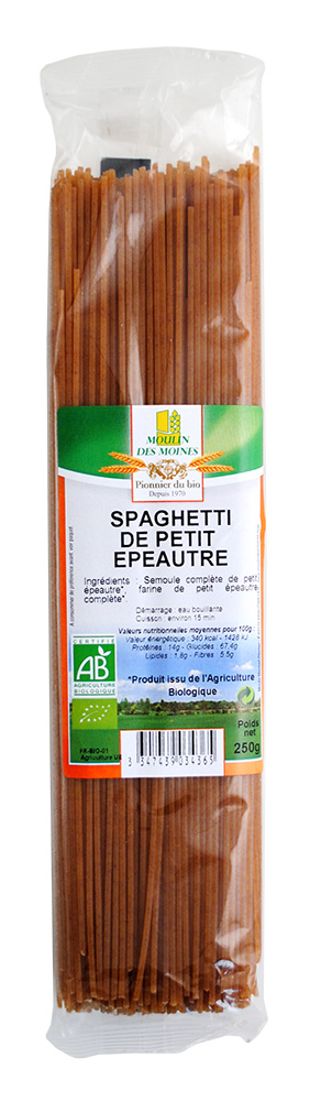 Spaghettines de petit épeautre complètes 250g bio