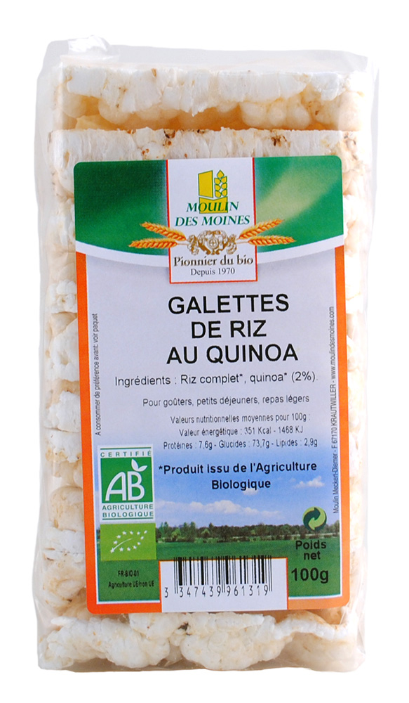 Galettes de riz au quinoa 100g bio