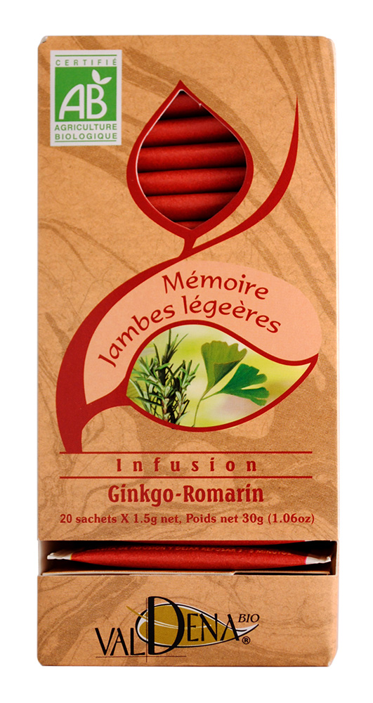 Infusion ginkgo romarin bio