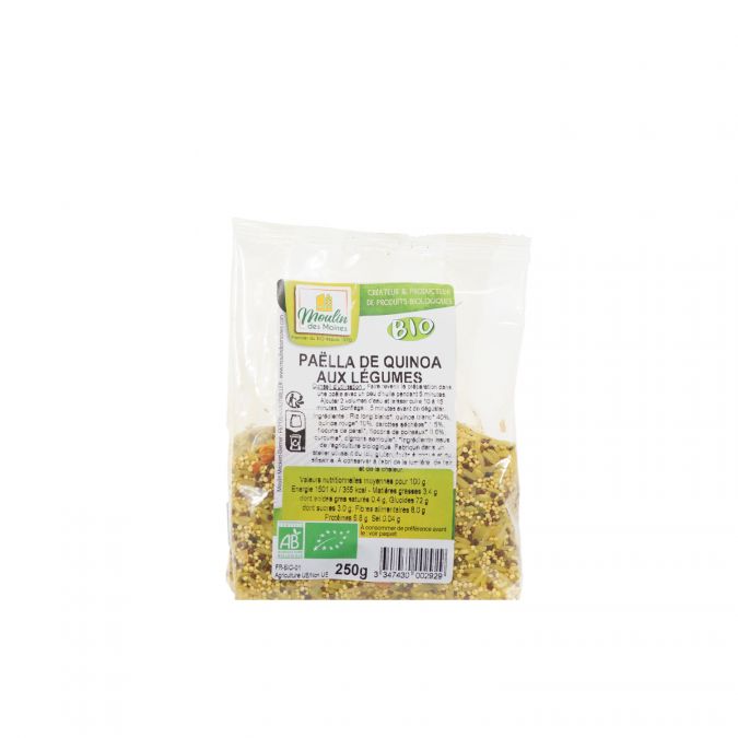 Paëlla de quinoa aux légumes bio - 250g