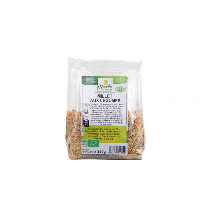 Millet aux légumes bio - 250g