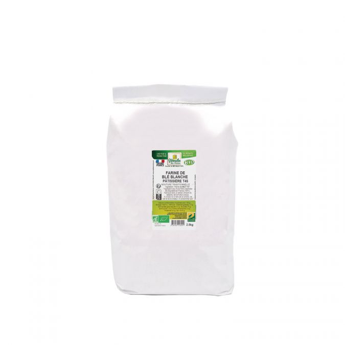 Farine de blé blanche T45 bio équitable en France - 2,5kg
