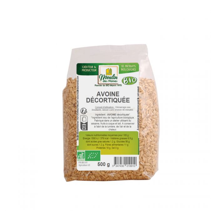 Avoine décortiqué bio - 500g