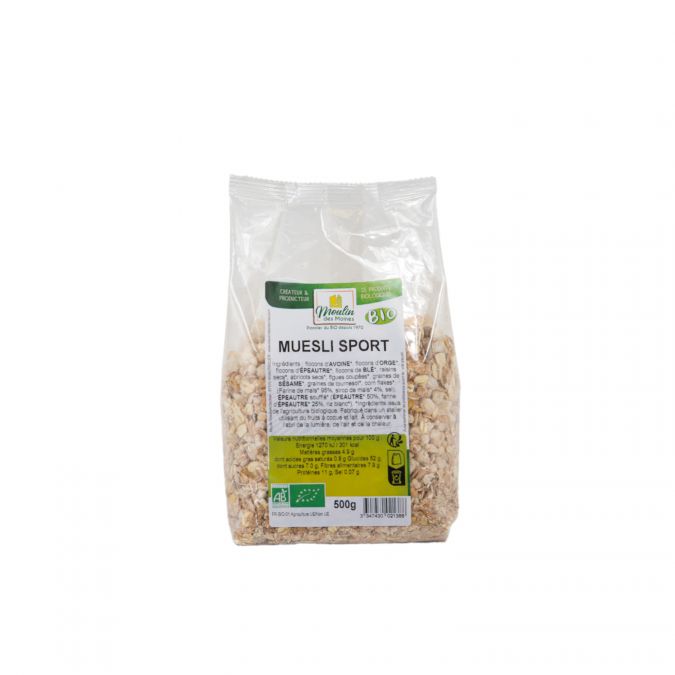 Muesli Sport aux fruits et graines bio - 500g