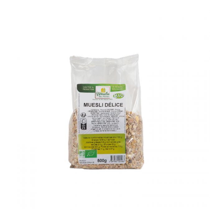 Muesli délice aux fruits exotiques et graines bio - 500g