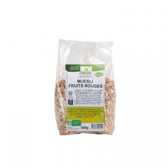 Muesli fruits rouges bio - 500g