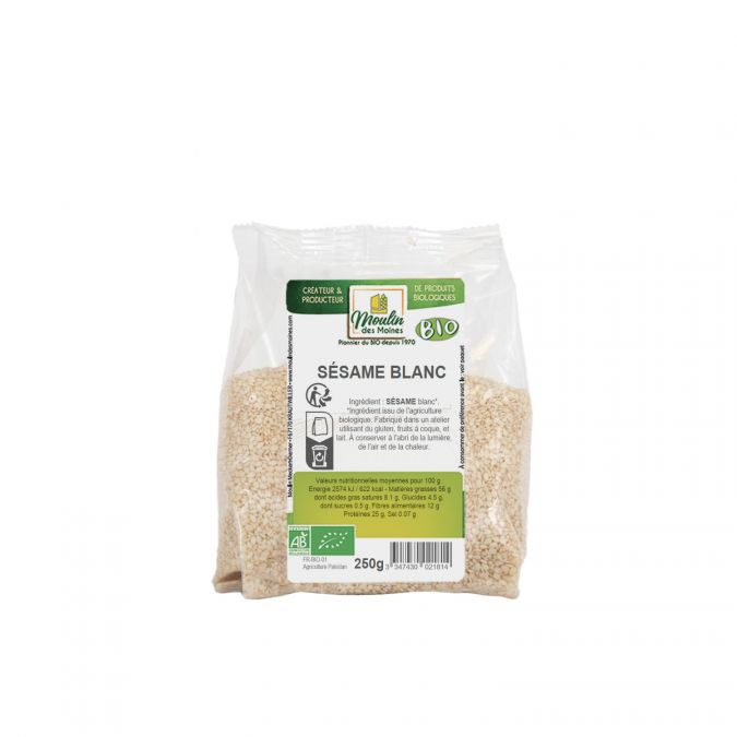 Graines de sésame blanc bio - 250g