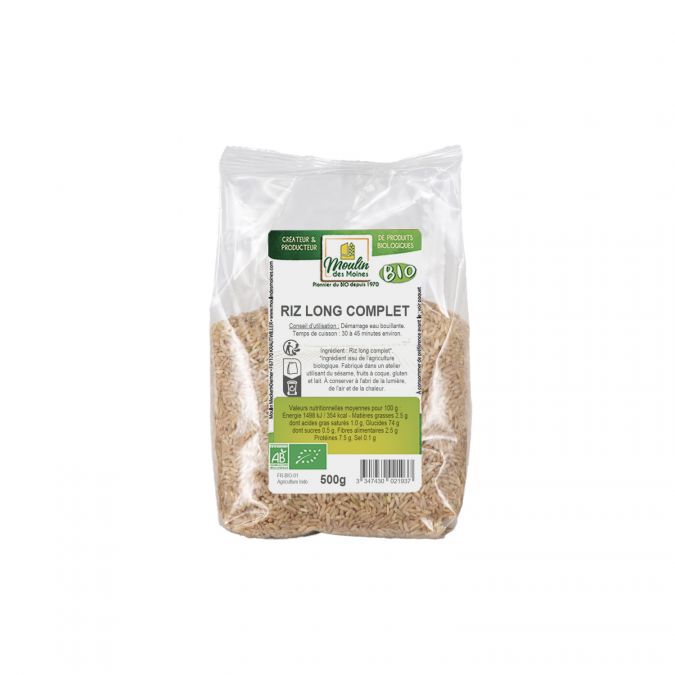 Riz long complet bio - 500g