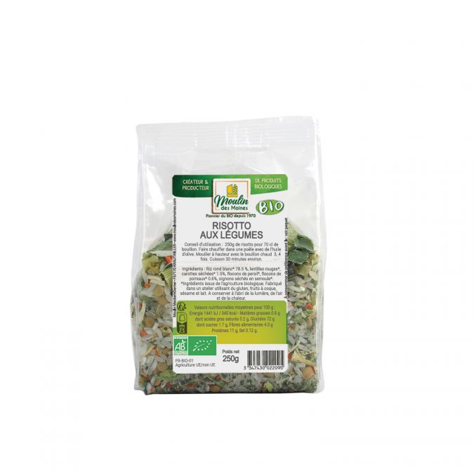 Risotto aux légumes bio - 250g