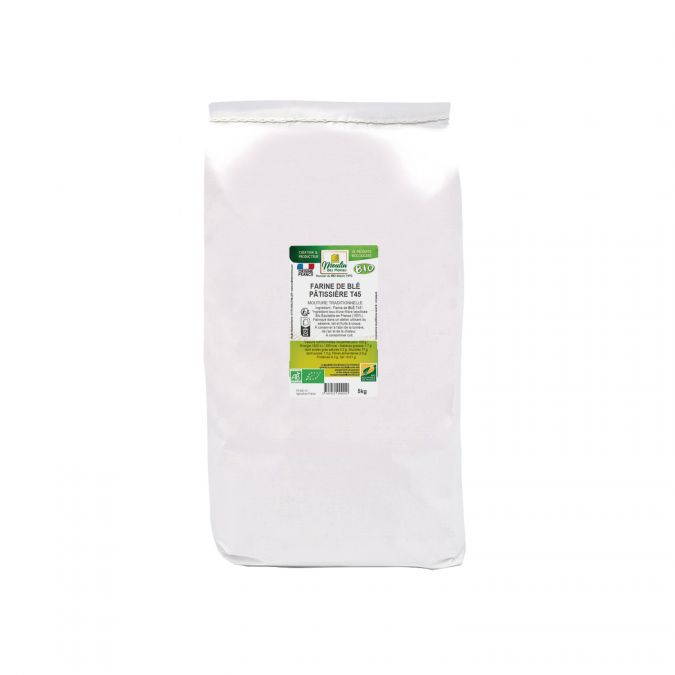 Farine de blé blanche T45 bio équitable en France - 5kg