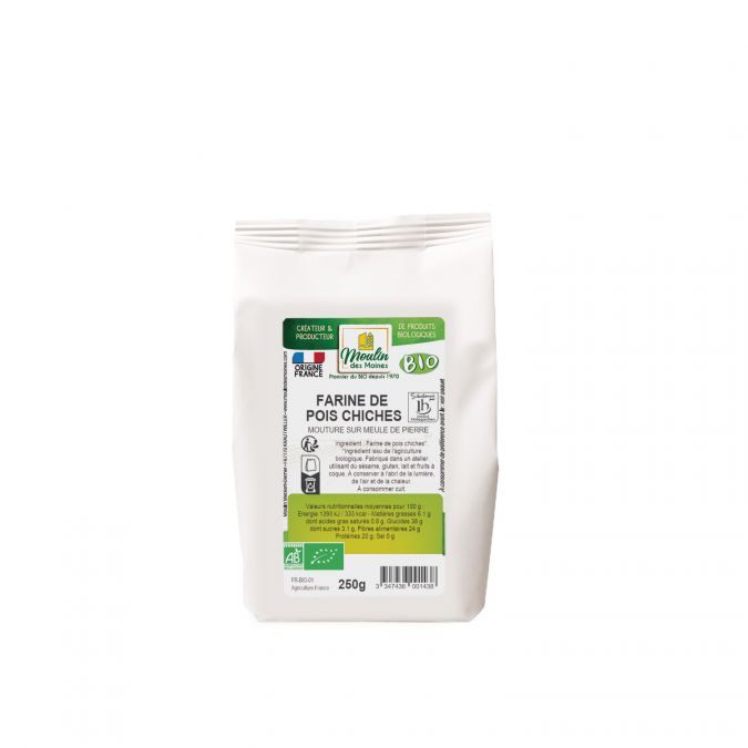Farine de pois chiches meule de pierre Hildegarde bio - 250g