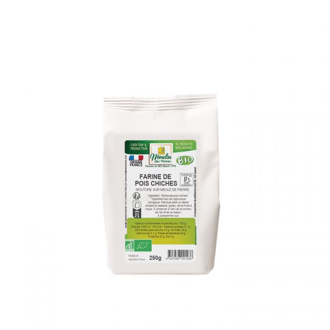 Farine de pois chiches meule de pierre Hildegarde bio - 500g