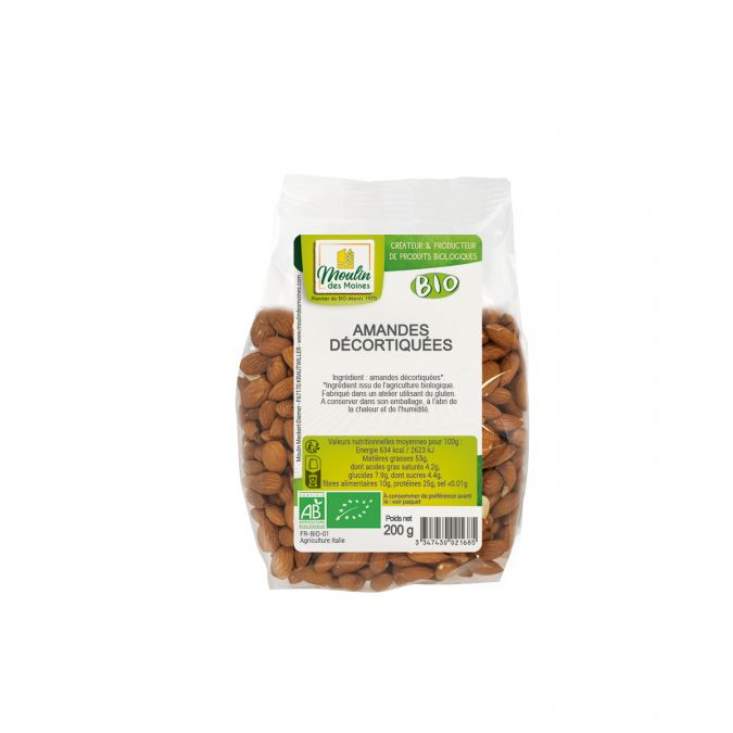 Amandes décortiquées bio - 200g