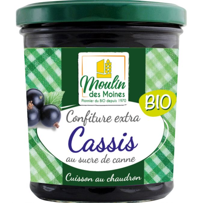 Confiture de cassis sucre canne 370g bio