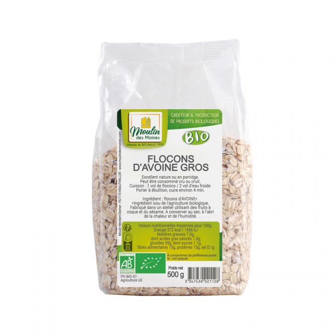 Flocons d'avoine gros 500g bio - Boutique - Naturline