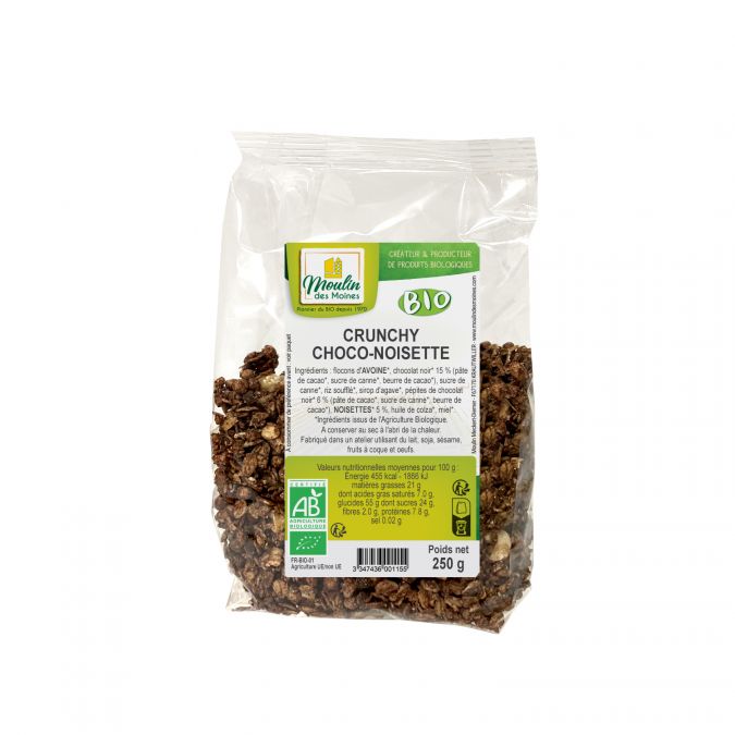 Crunchy chocolat noisettes bio - 250g