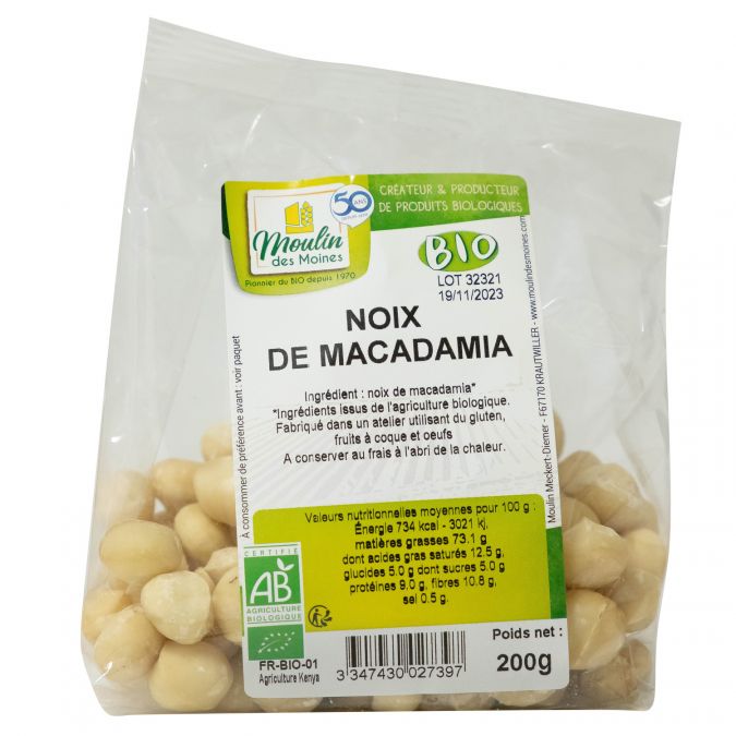Noix de macadamia bio - 100g