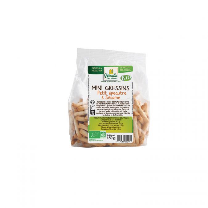 Mini gressins de petit épeautre 150g bio