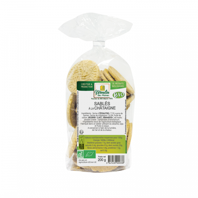 Sablés à la châtaigne 200g bio