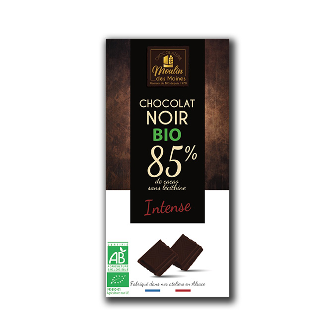 Tablette Chocolat noir 85% intense bio - 100g