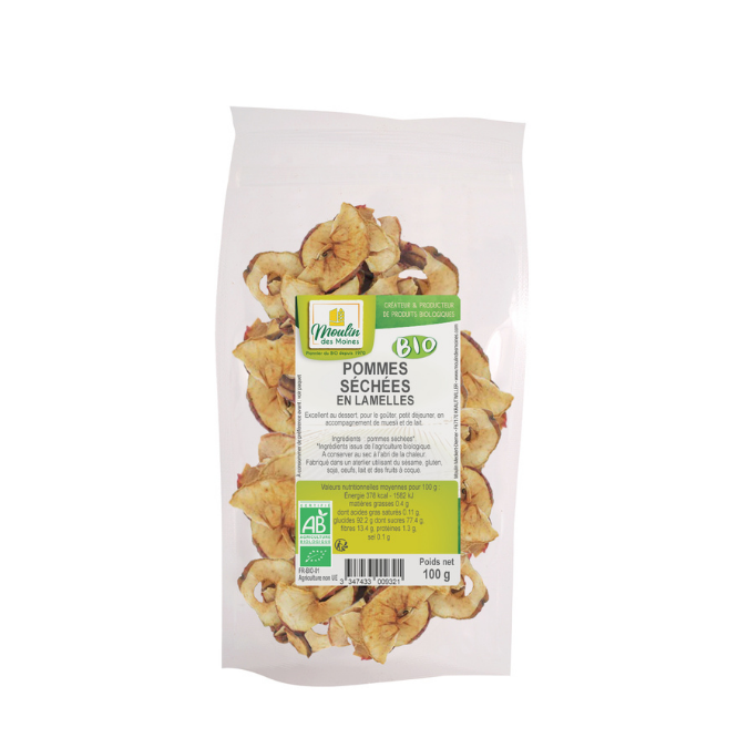 Pommes séchées en lamelles 100g bio