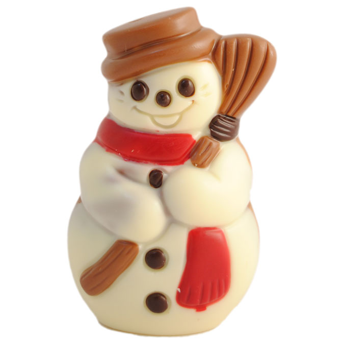 Sujet bonhomme de neige chocolat au lait 60g bio