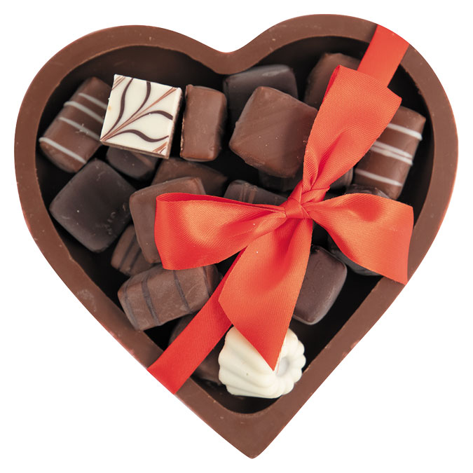 Sujet coeur chocolat et pralines 300g bio