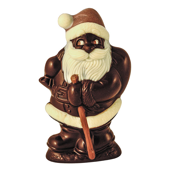 Sujet père noël marcheur chocolat noir 90g n°369 bio